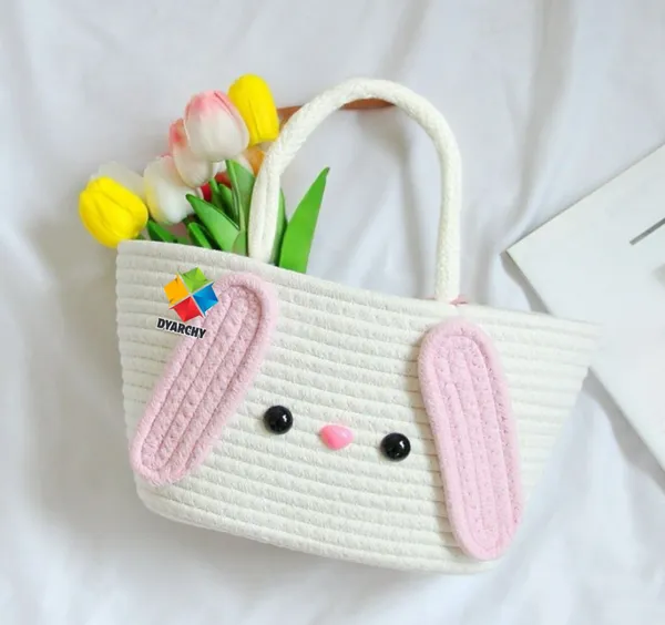 Pink_&_White_Floppy_Ears_Handwoven_Basket_Handheld_Bag_(SMALL)