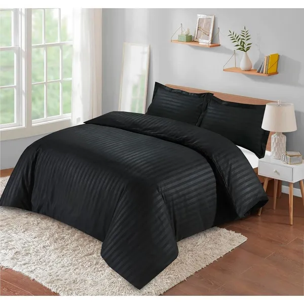 Premium_Satin_Striped_Queen_Size_Bedding_Set__Comforter,_Bedsheet_&_Pillow_Covers_(BLACK)