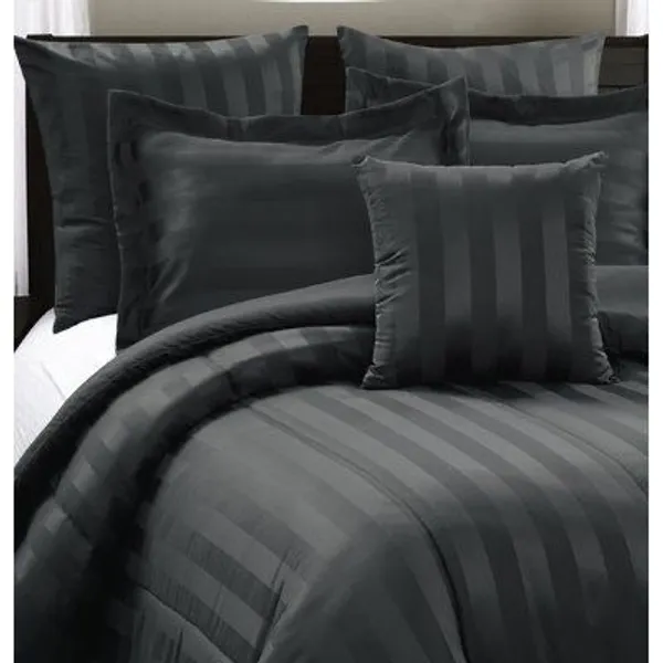 Premium_Satin_Striped_Queen_Size_Bedding_Set__Comforter,_Bedsheet_&_Pillow_Covers_(BLACK)