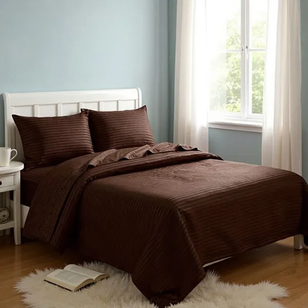 Premium_Satin_Striped_Queen_Size_Bedding_Set__Comforter,_Bedsheet_&_Pillow_Covers_(COFFEE)