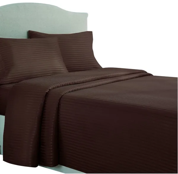 Premium_Satin_Striped_Queen_Size_Bedding_Set__Comforter,_Bedsheet_&_Pillow_Covers_(COFFEE)