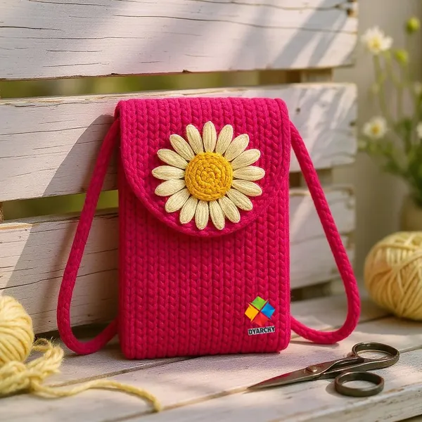 Queen_Pink_Stylish_Handcrafted_Sling_Mobile_Pouch_Cross_Body_Phone_Bag_For_Women_&_Girls