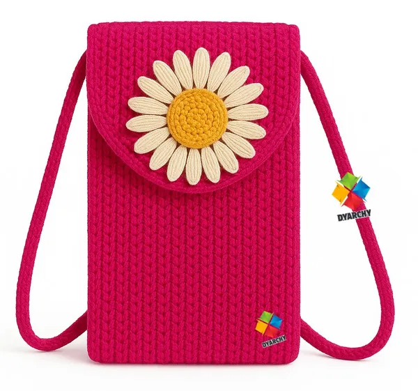 Queen_Pink_Stylish_Handcrafted_Sling_Mobile_Pouch_Cross_Body_Phone_Bag_For_Women_&_Girls