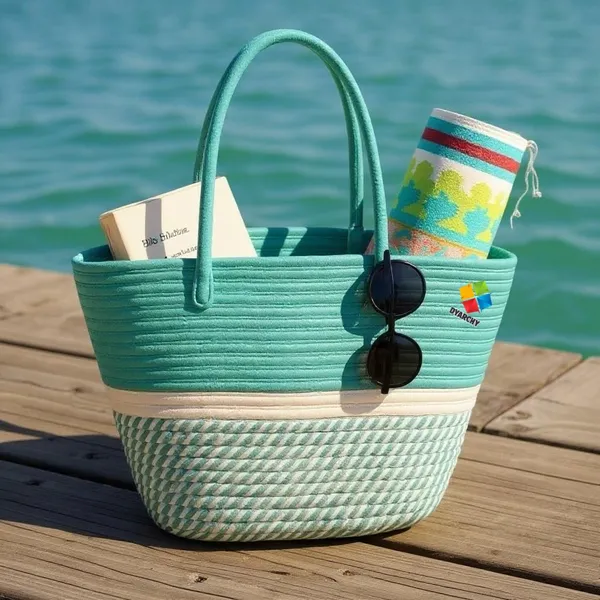 Turquoise_Elegance_Woven_Duo_Tone_Handheld_Bag_With_Zip(Small)