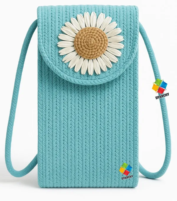 Turquoise_Stylish_Handcrafted_Sling_Mobile_Pouch_Cross_Body_Phone_Bag_For_Women_&_Girls