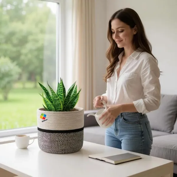 White_Black_Multi_Two-Tone_Ceramic_Plant_Pot,_20_Cm_X_20_Cm,_Modern_Textured_Design_For_Indoor_Plants