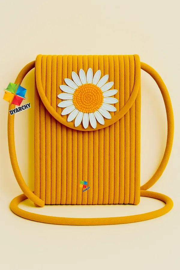 Yellow_Stylish_Handcrafted_Sling_Mobile_Pouch_Cross_Body_Phone_Bag_For_Women_&_Girls
