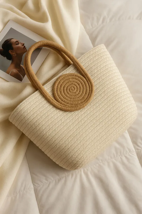Ivory_Beige_Handle_Classic_Carry_Handheld_Bag_(Large)