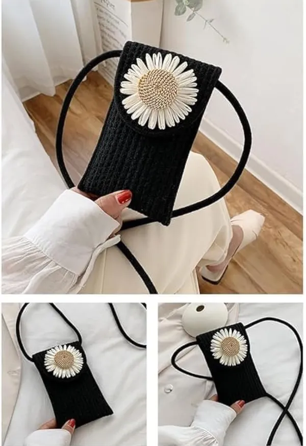 Black_Stylish_Handcrafted_Sling_Mobile_Pouch_Cross_Body_Phone_Bag_For_Women_&_Girls