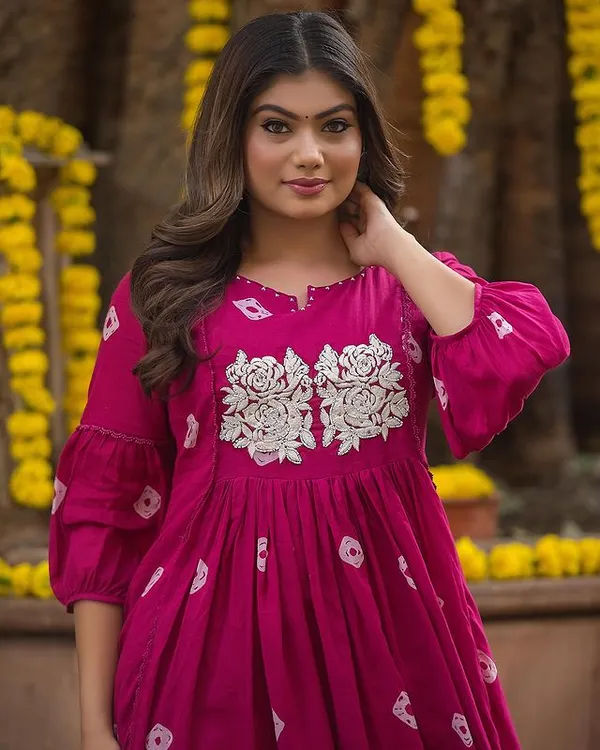Pink_Cotton_Kurti_For_Women