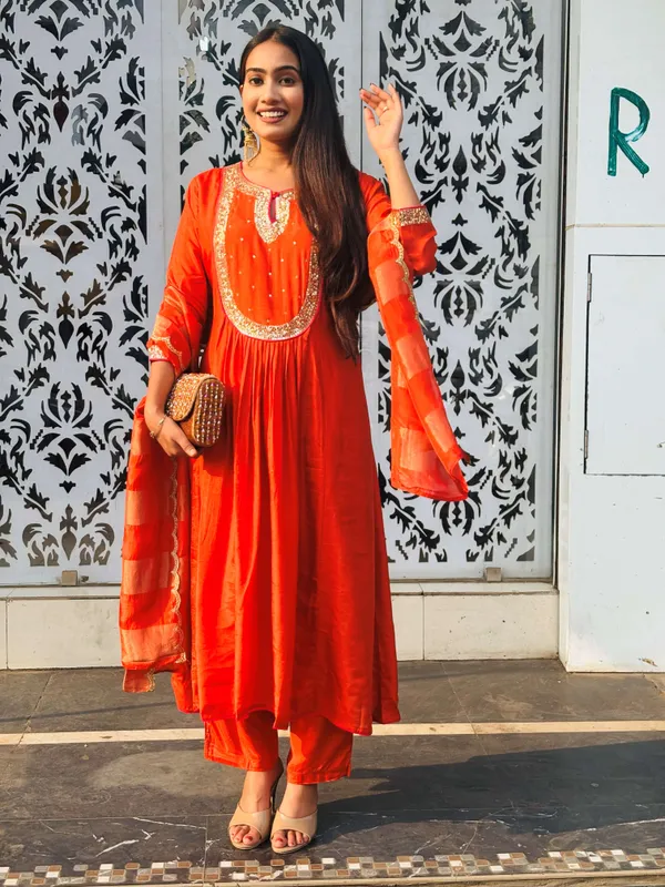 vibrant_orange_festive_kurta_set