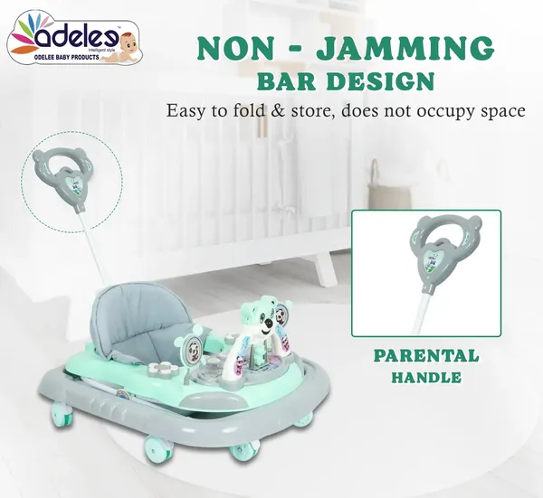 Green_Panda_Face_Baby_Musical_Activity_Walker_With_Height_Adjustable_And_Parental_Handle