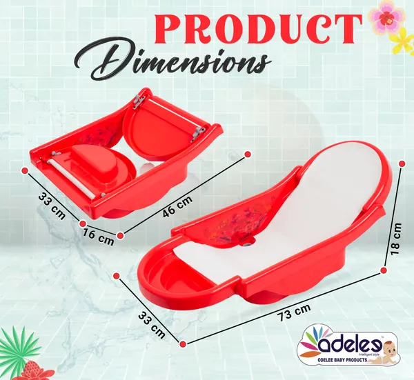 Red_Baby_Bath_Tub_For_0-9_Months_Foldable_Bathtub_For_Newborn_Baby_Bathing_Tub_With_Smooth_Edges_Anti-Slip_Foam_Seat_For_Body_&_Head_Support,_Easy_To_Store