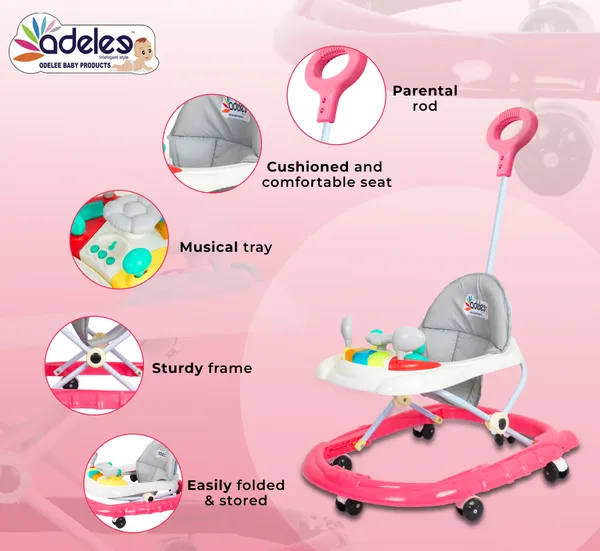 Pink_Drift_Baby_Musical_Activity_Walker_With_Height_Adjustable_And_Parental_Handle