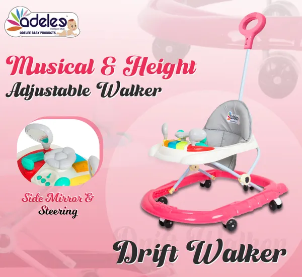 Pink_Drift_Baby_Musical_Activity_Walker_With_Height_Adjustable_And_Parental_Handle