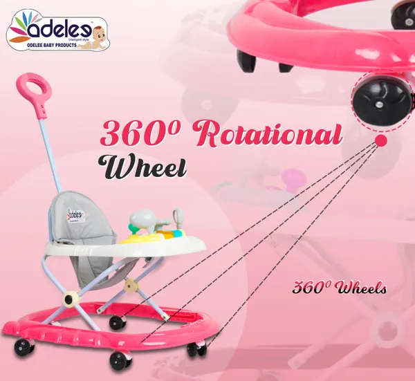 Pink_Drift_Baby_Musical_Activity_Walker_With_Height_Adjustable_And_Parental_Handle
