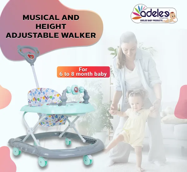 Green_Baby_Musical_Activity_Walker_With_Height_Adjustable_And_Parental_Handle