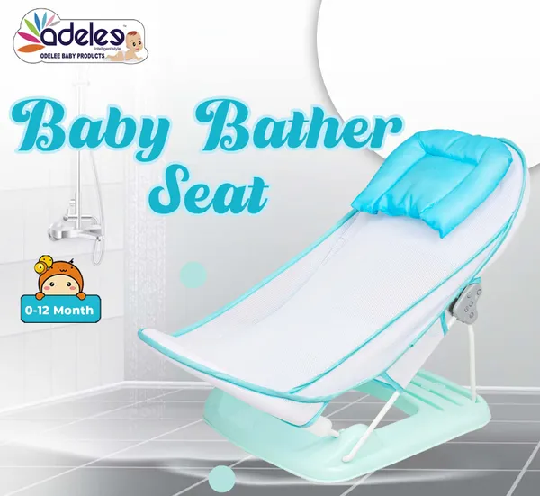 Green_Newborn_Baby_Bather_|_Bath_Chair_For_Newborns_And_Infants_0-12_Months_|_Foldable_|_3_Position_Adjustable_Chair_|_Anti_Skid_Base_|_Washable_Soft_Mesh_Seat_|_For_Babies_Upto_5Kg