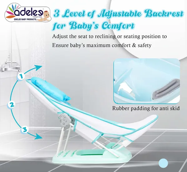 Green_Newborn_Baby_Bather_|_Bath_Chair_For_Newborns_And_Infants_0-12_Months_|_Foldable_|_3_Position_Adjustable_Chair_|_Anti_Skid_Base_|_Washable_Soft_Mesh_Seat_|_For_Babies_Upto_5Kg