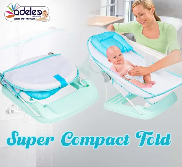 Green_Newborn_Baby_Bather_|_Bath_Chair_For_Newborns_And_Infants_0-12_Months_|_Foldable_|_3_Position_Adjustable_Chair_|_Anti_Skid_Base_|_Washable_Soft_Mesh_Seat_|_For_Babies_Upto_5Kg