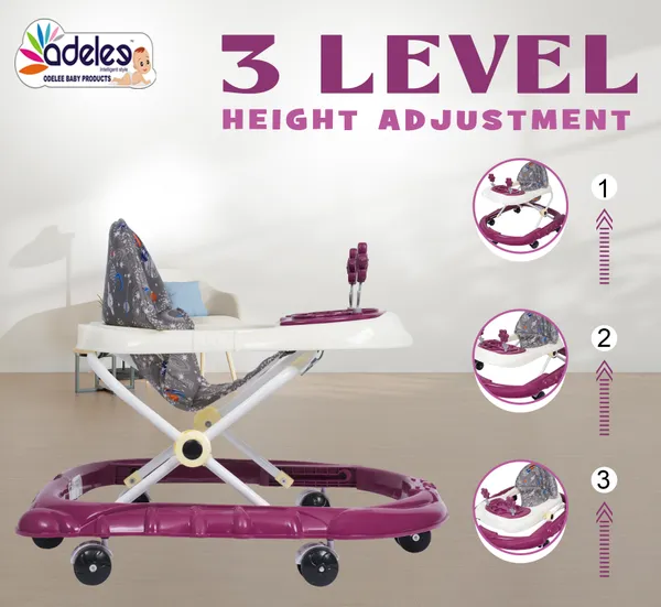 Red_Feeding_Tray_Height_Adjustable_Walker_For_Kids