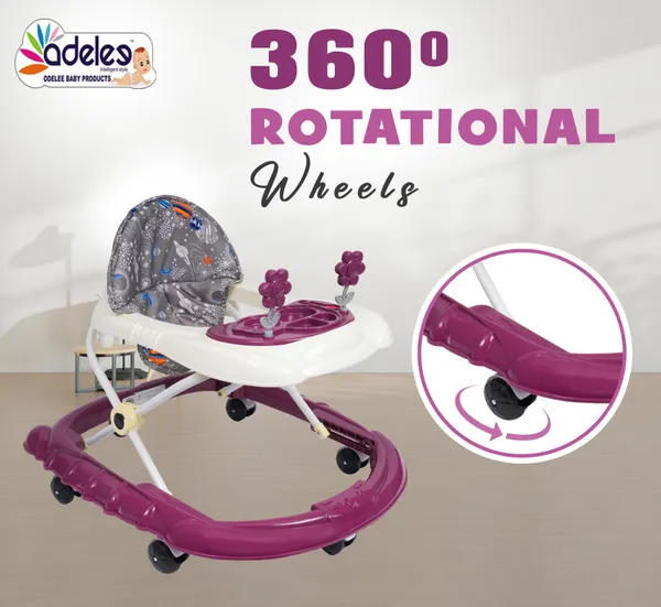 Red_Feeding_Tray_Height_Adjustable_Walker_For_Kids