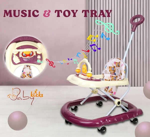Maroon_Jerry_Baby_Musical_Activity_Walker_With_Height_Adjustable_And_Parental_Handle