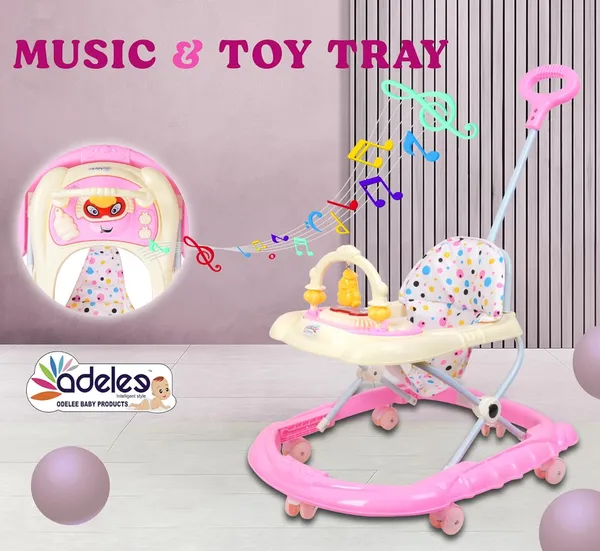Pink_Jerry_Baby_Musical_Activity_Walker_With_Height_Adjustable_And_Parental_Handle