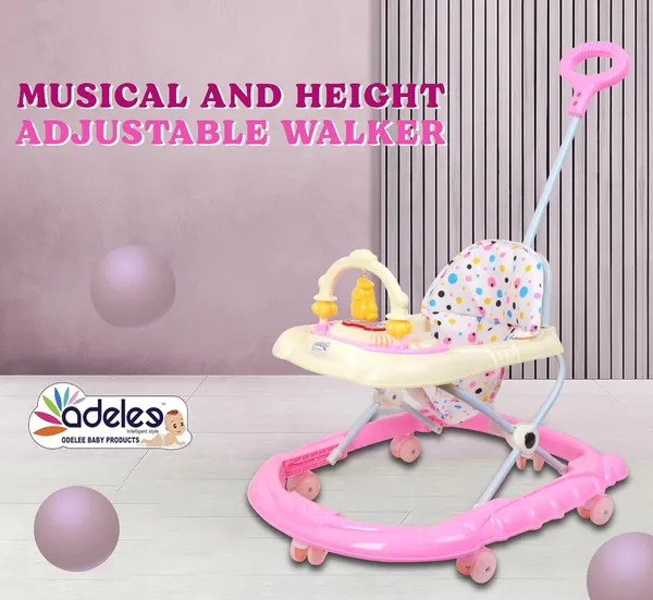 Pink_Jerry_Baby_Musical_Activity_Walker_With_Height_Adjustable_And_Parental_Handle