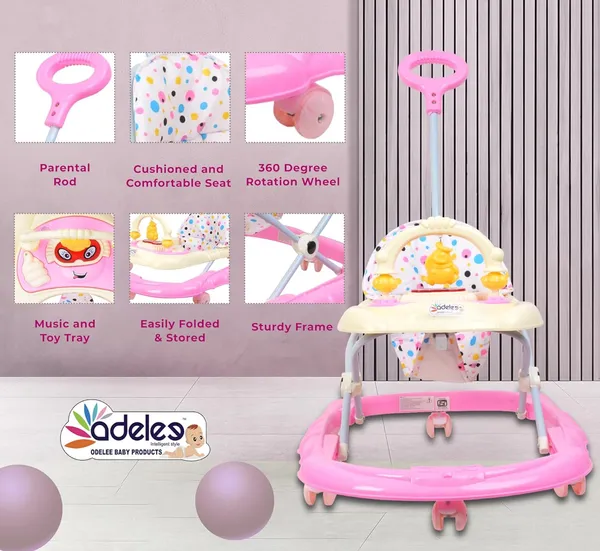 Pink_Jerry_Baby_Musical_Activity_Walker_With_Height_Adjustable_And_Parental_Handle