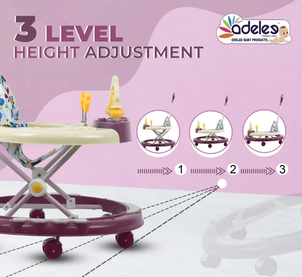 Maroon_Winnie_Baby_Musical_Activity_Walker_With_Height_Adjustable_And_Parental_Handle