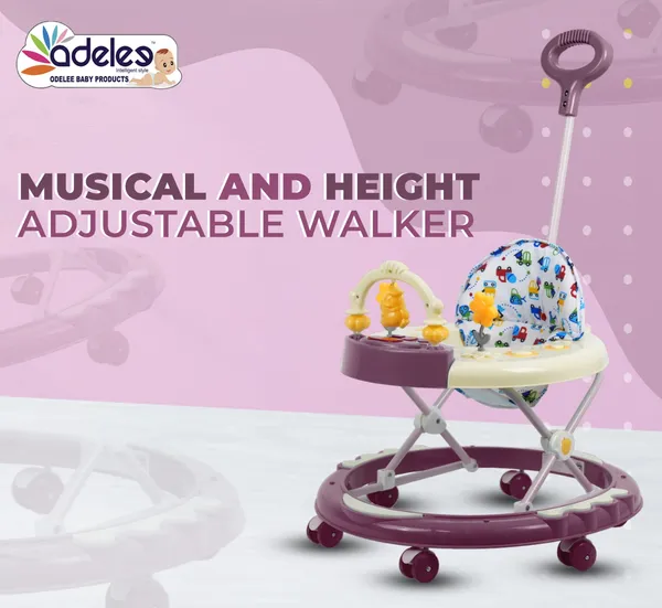 Maroon_Winnie_Baby_Musical_Activity_Walker_With_Height_Adjustable_And_Parental_Handle