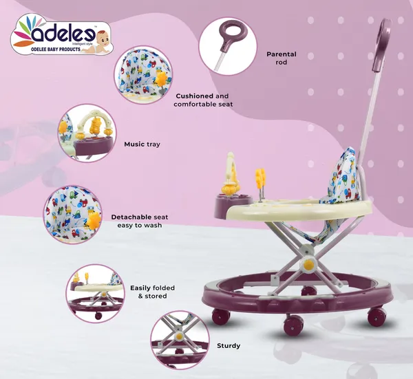 Maroon_Winnie_Baby_Musical_Activity_Walker_With_Height_Adjustable_And_Parental_Handle