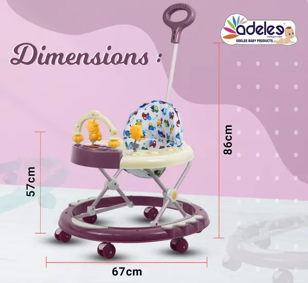 Maroon_Winnie_Baby_Musical_Activity_Walker_With_Height_Adjustable_And_Parental_Handle