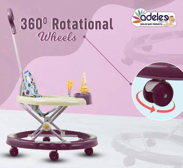 Maroon_Winnie_Baby_Musical_Activity_Walker_With_Height_Adjustable_And_Parental_Handle
