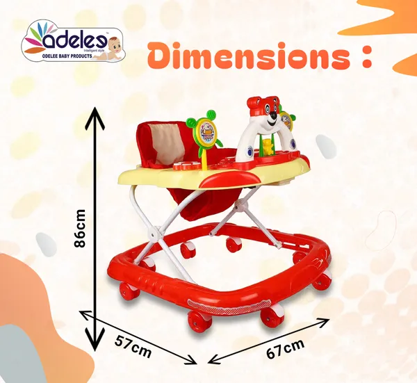 Red_Baby_Musical_Activity_Walker_With_Height_Adjustable_For_Kids