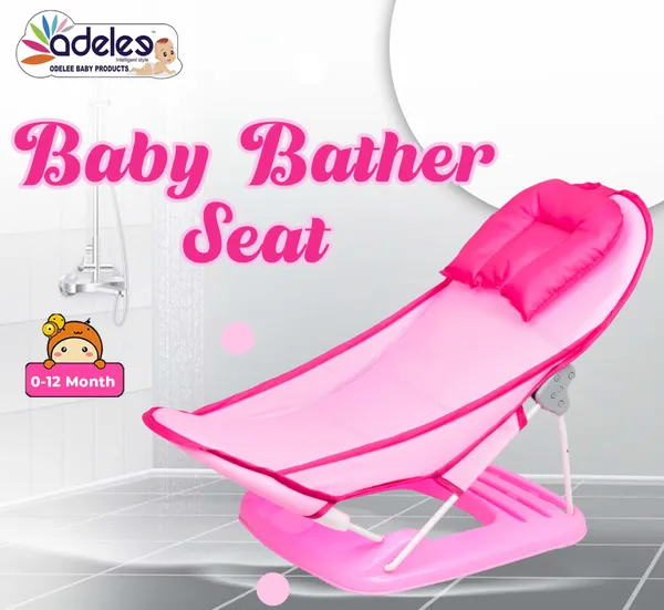Pink_Newborn_Baby_Bather_|_Bath_Chair_For_Newborns_And_Infants_0-12_Months_|_Foldable_|_3_Position_Adjustable_Chair_|_Anti_Skid_Base_|_Washable_Soft_Mesh_Seat_|_For_Babies_Upto_5Kg