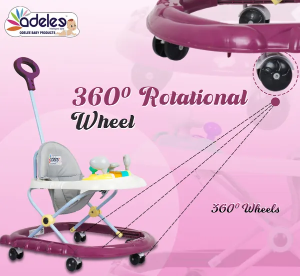 Pink_Drift_Baby_Musical_Activity_Walker_With_Height_Adjustable_And_Parental_Handle