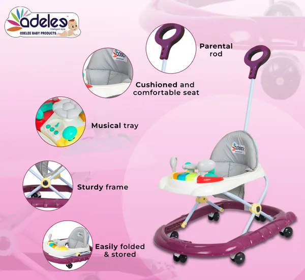 Pink_Drift_Baby_Musical_Activity_Walker_With_Height_Adjustable_And_Parental_Handle