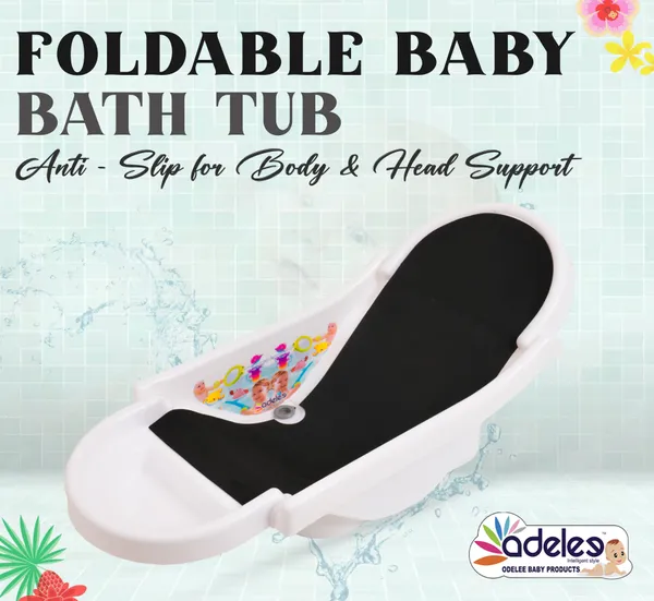 Black_&_White_Baby_Bath_Tub_For_0-9_Months_Foldable_Bathtub_For_Newborn_Baby_Bathing_Tub_With_Smooth_Edges_Anti-Slip_Foam_Seat_For_Body_&_Head_Support,_Easy_To_Store