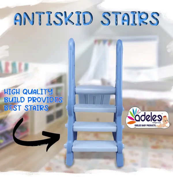 Multicolor_Foldable_Baby_Garden_Slide_For_Kids_-_Tower_Shape_Freestanding_Plastic_Garden_Slide_/Toddlers/Indoor/Outdoor_Preschoolers_For_Unisex_Age_Group-1_To_5_Years,_Unbreakable_Plastic