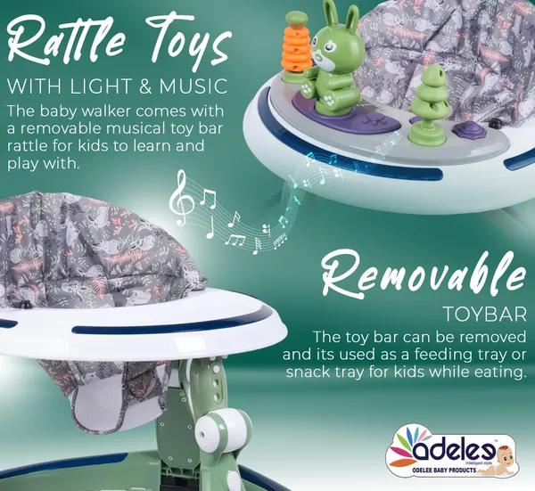 Green_Baby_Musical_Activity_Walker_With_Height_Adjustable_For_Kids