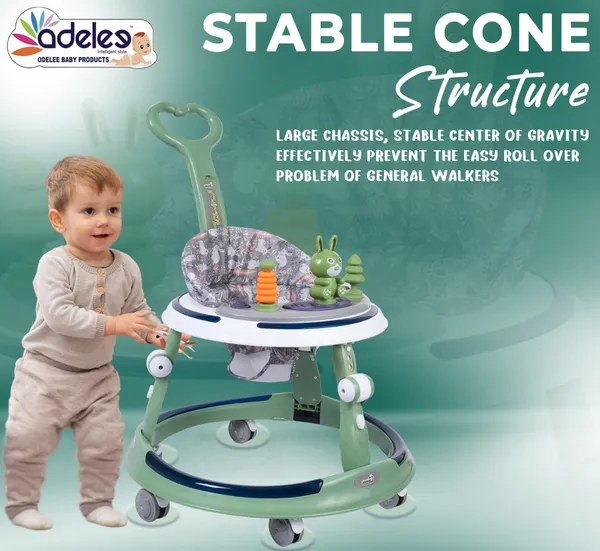 Green_Baby_Musical_Activity_Walker_With_Height_Adjustable_For_Kids