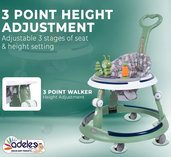 Green_Baby_Musical_Activity_Walker_With_Height_Adjustable_For_Kids