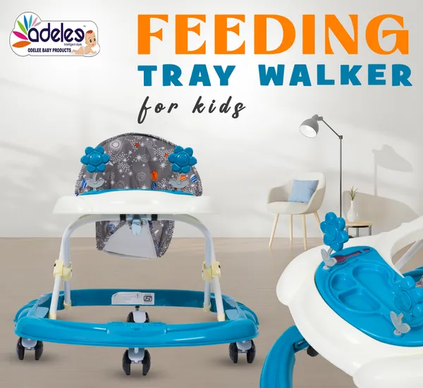 Green_Feeding_Tray_Height_Adjustable_Walker_For_Kids