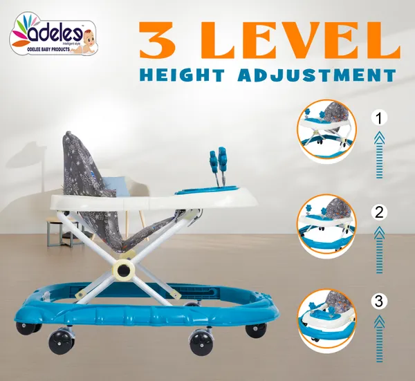 Green_Feeding_Tray_Height_Adjustable_Walker_For_Kids