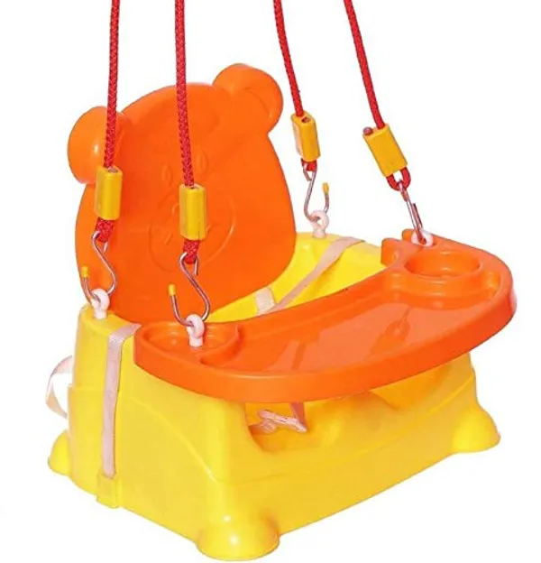 Yellow_5-In-1_Multipurpose_Baby_Swing_Seat_Convertible_Swing,_Feeding_Chair,_High_Chair,_Car_Seat_&_More_Safety_Belt,_Removable_Tray_For_Baby_&_Toddlers