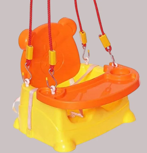 Yellow_5-In-1_Multipurpose_Baby_Swing_Seat_Convertible_Swing,_Feeding_Chair,_High_Chair,_Car_Seat_&_More_Safety_Belt,_Removable_Tray_For_Baby_&_Toddlers