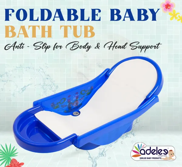 Blue_Baby_Bath_Tub_For_0-9_Months_Foldable_Bathtub_For_Newborn_Baby_Bathing_Tub_With_Smooth_Edges_Anti-Slip_Foam_Seat_For_Body_&_Head_Support,_Easy_To_Store