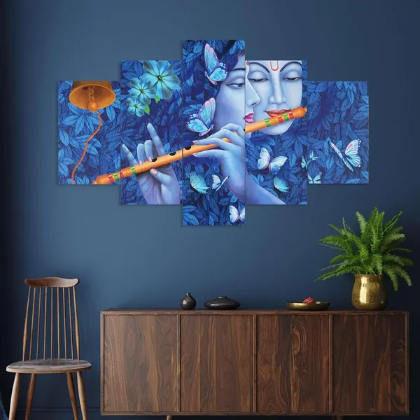 Multicolour_Set_Of_Five_Mdf_Framed_3D_Wall_Painting_For_Home_Decoration,_Big_Size_Painting_For_Living_Room,_Bedroom_(17X30_Inches)
